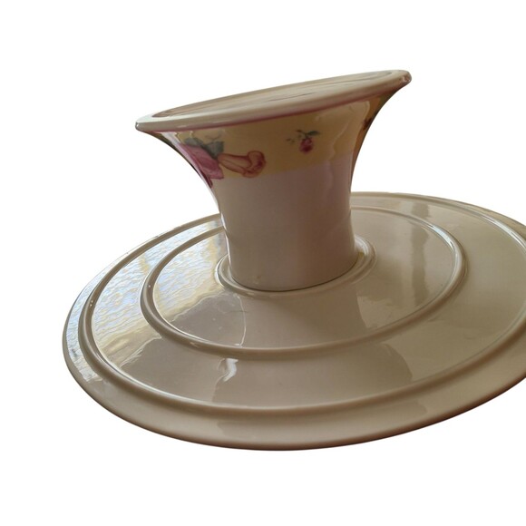 Royal Limited Chintz Roses Porcelain Pedestal Cake Stand Vintage Shabby Chic - Picture 4 of 8